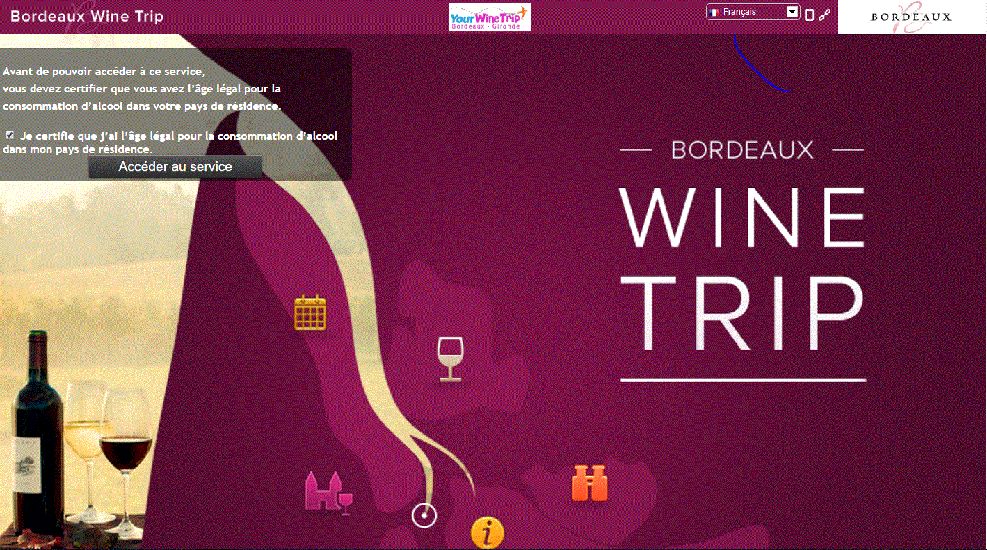 bordeaux wine trip app